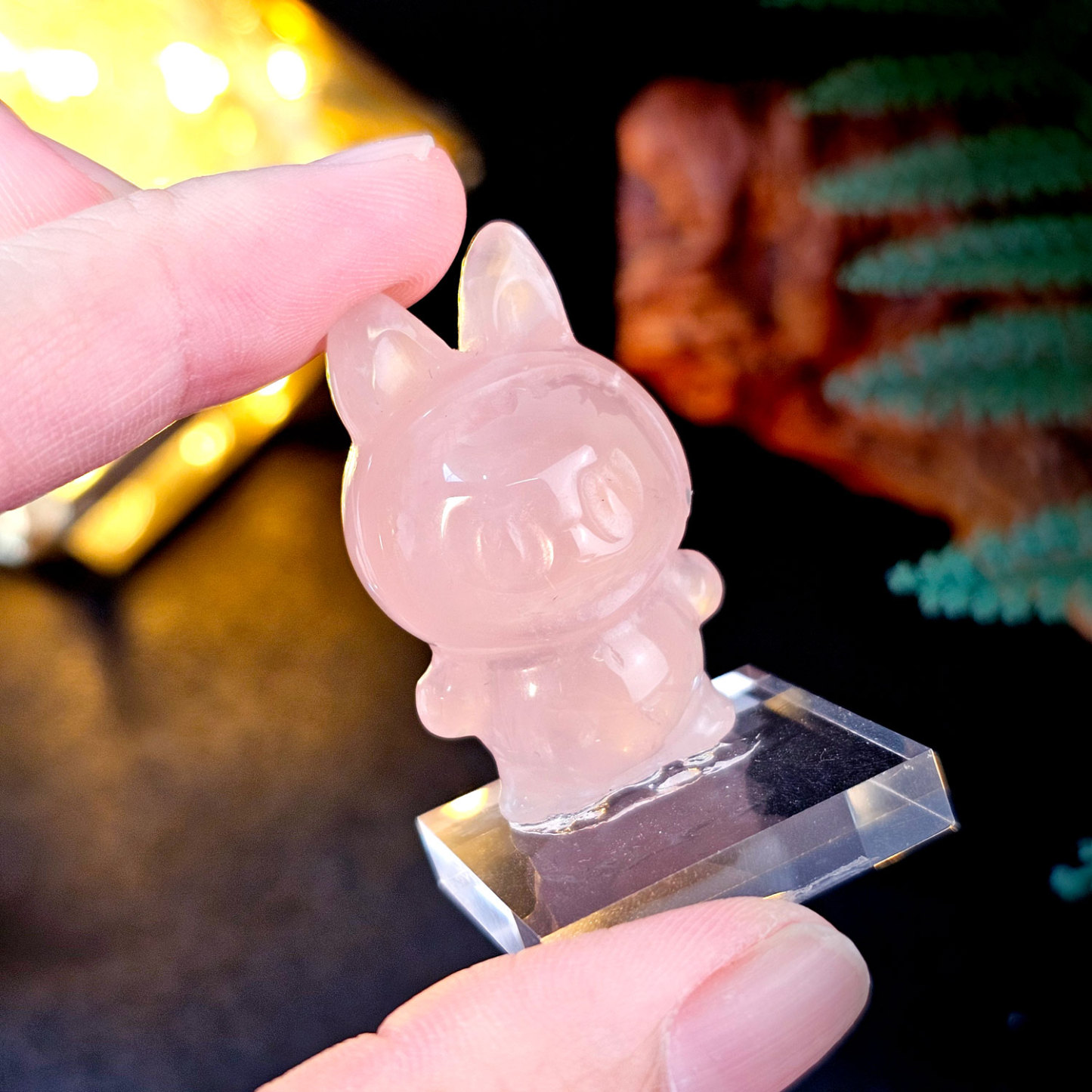 21 Apr - Rose Quartz Labubu Deco Small