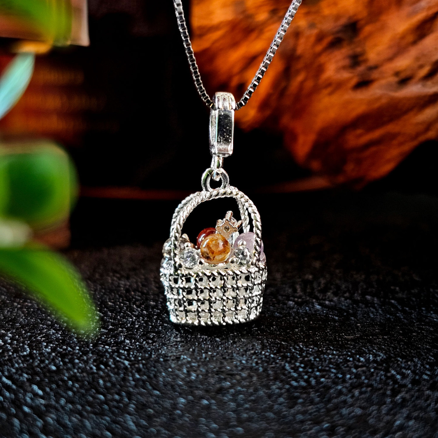 20 Apr - Crystal Basket Charm