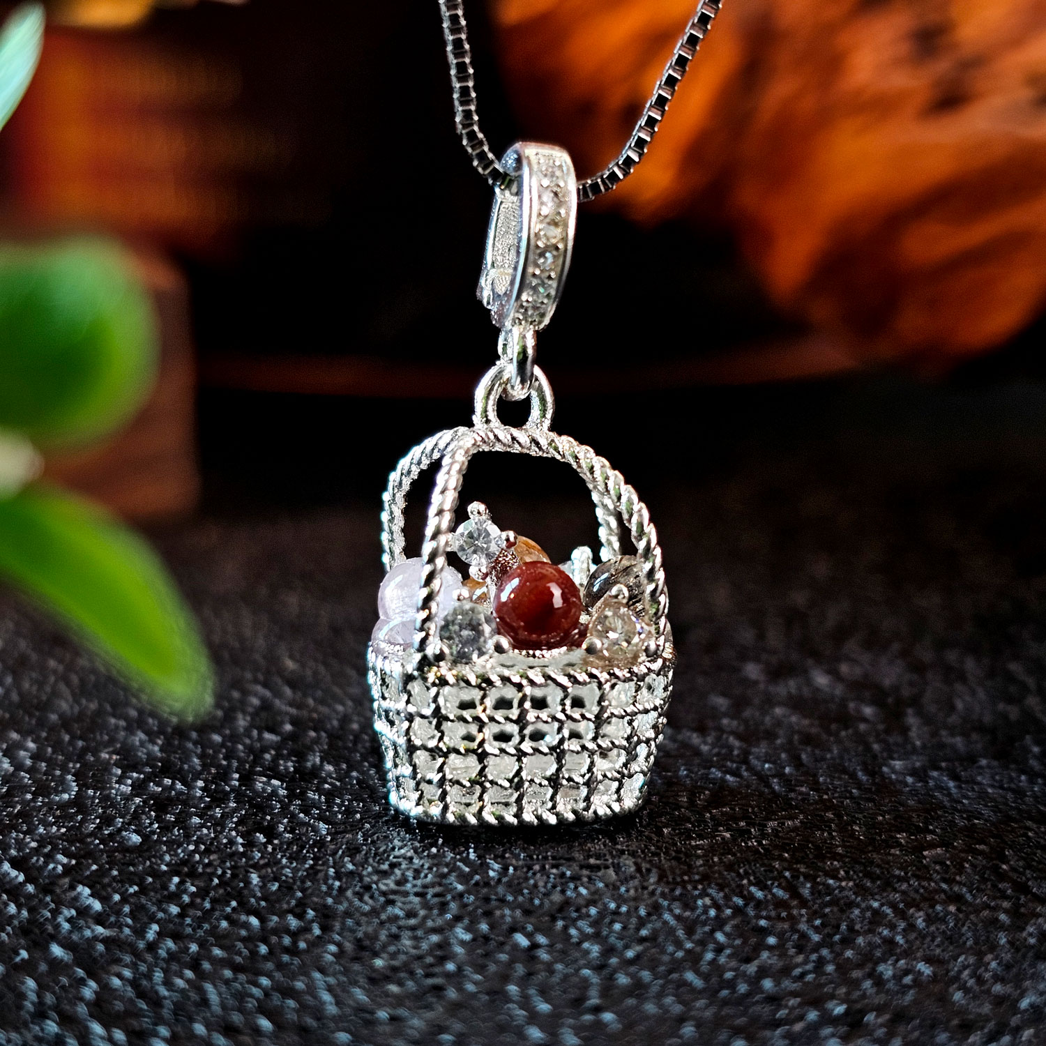 20 Apr - Crystal Basket Charm