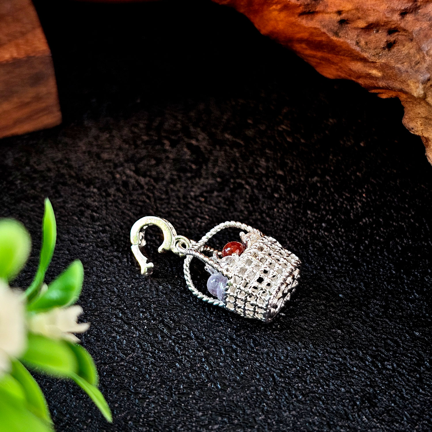 20 Apr - Crystal Basket Charm