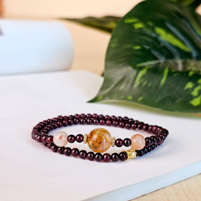 22 Apr- Garnet Rosary Bracelet