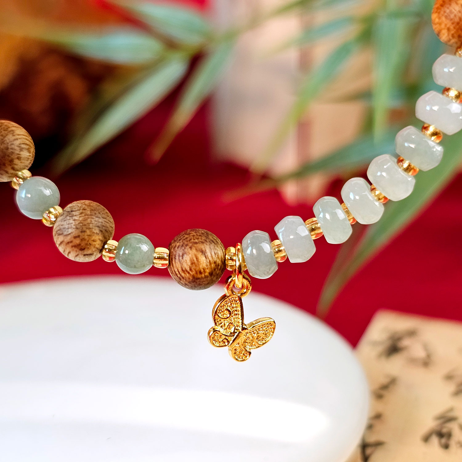 24 Apr - Wood with Jade Bracelet