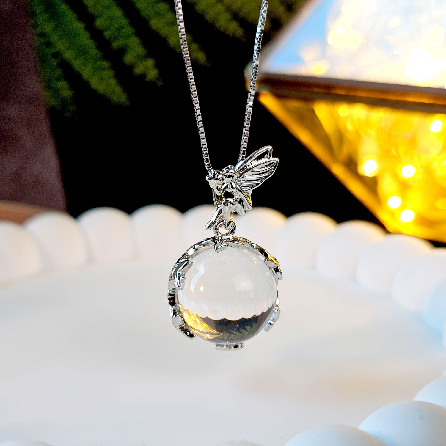 24 Apr - Crystal Angel Pendant