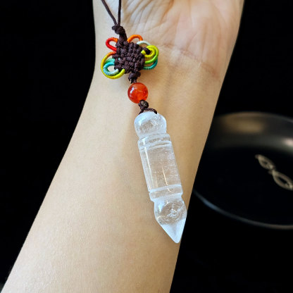 7 May - Clear Quartz Wen hang Tower Charm