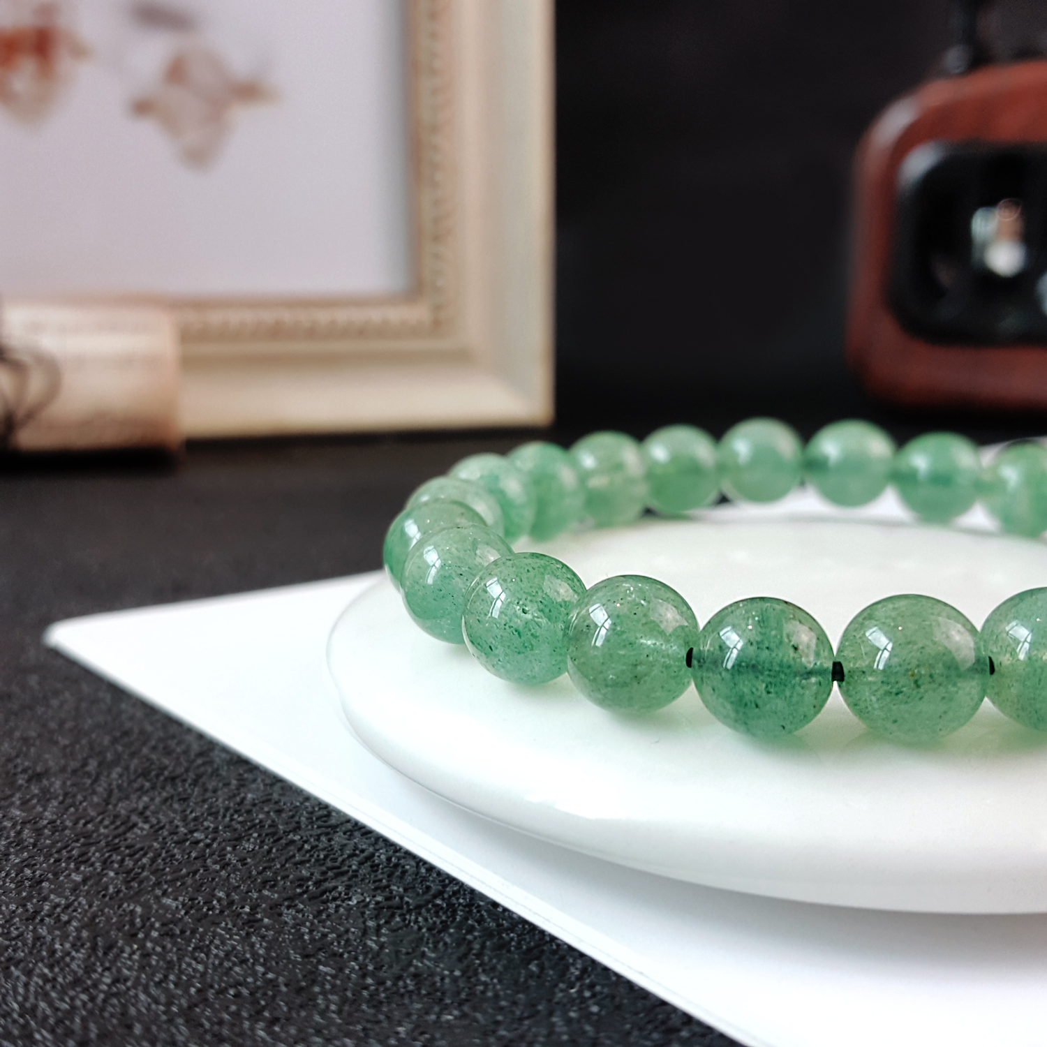 5 May - Green Starwberry Stone Bracelet