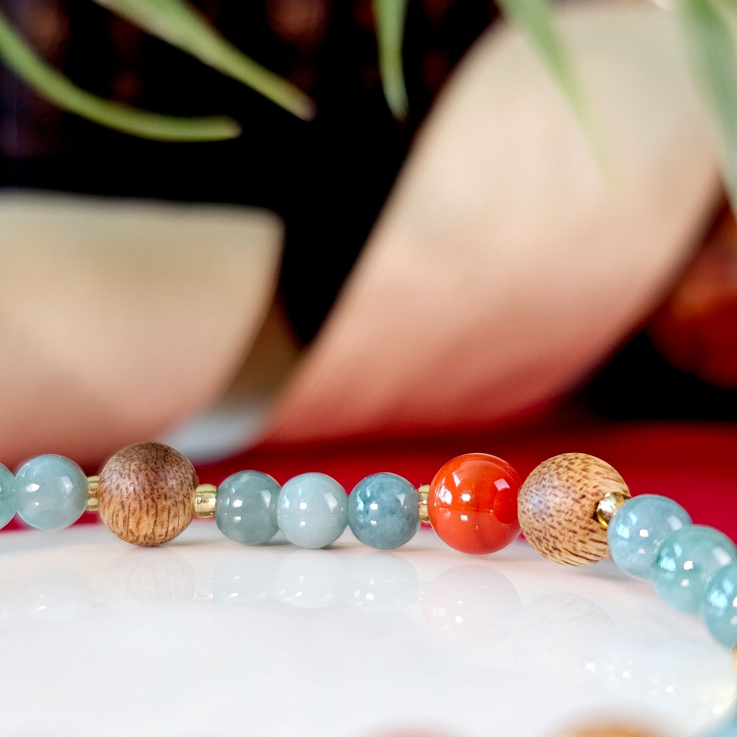 19 Jun - Blue Jade with PiXiu Bracelet