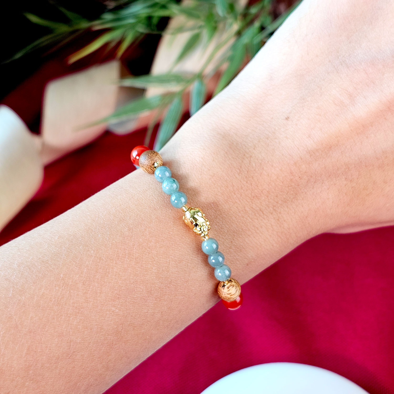 19 Jun - Blue Jade with PiXiu Bracelet