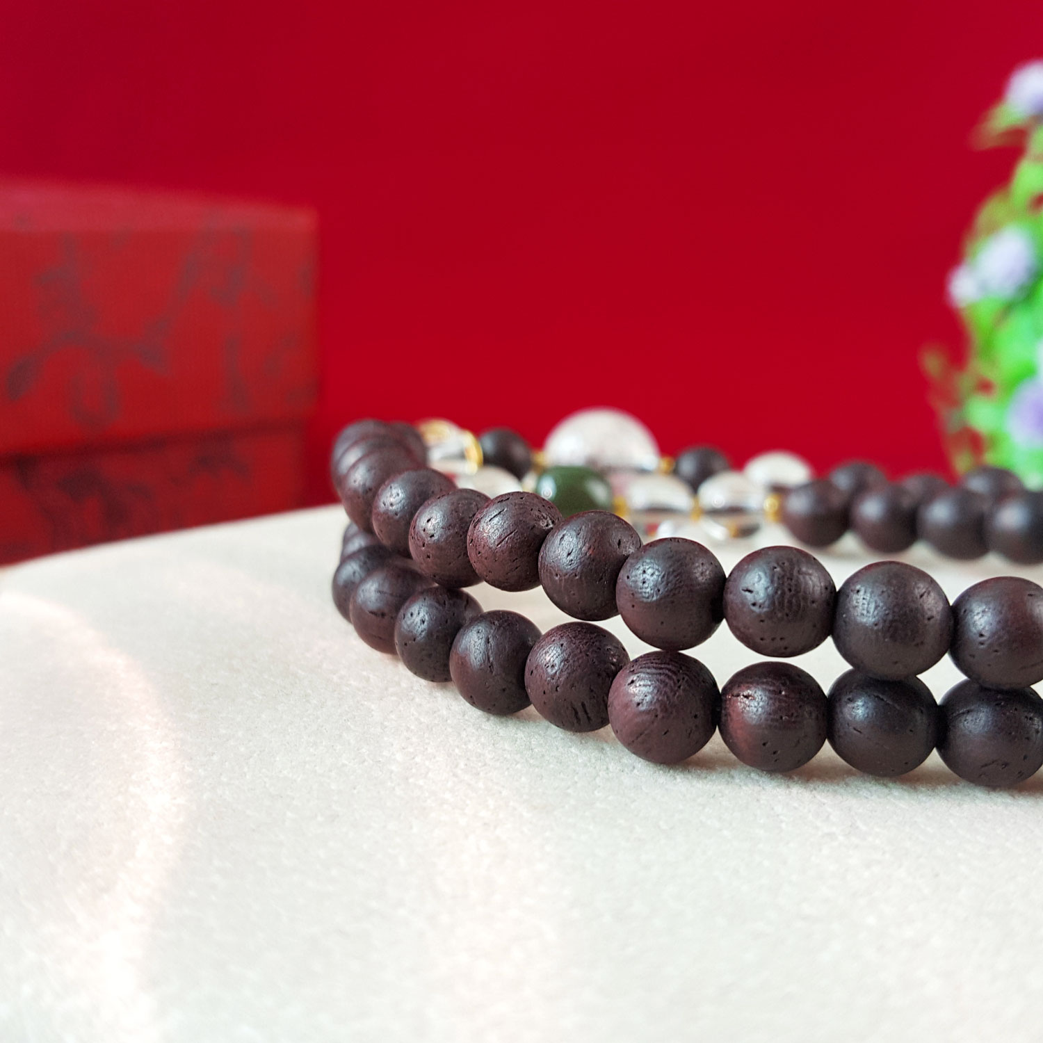 28 July - Lakawood with Clear Quartz Double Layer Design Bracelet