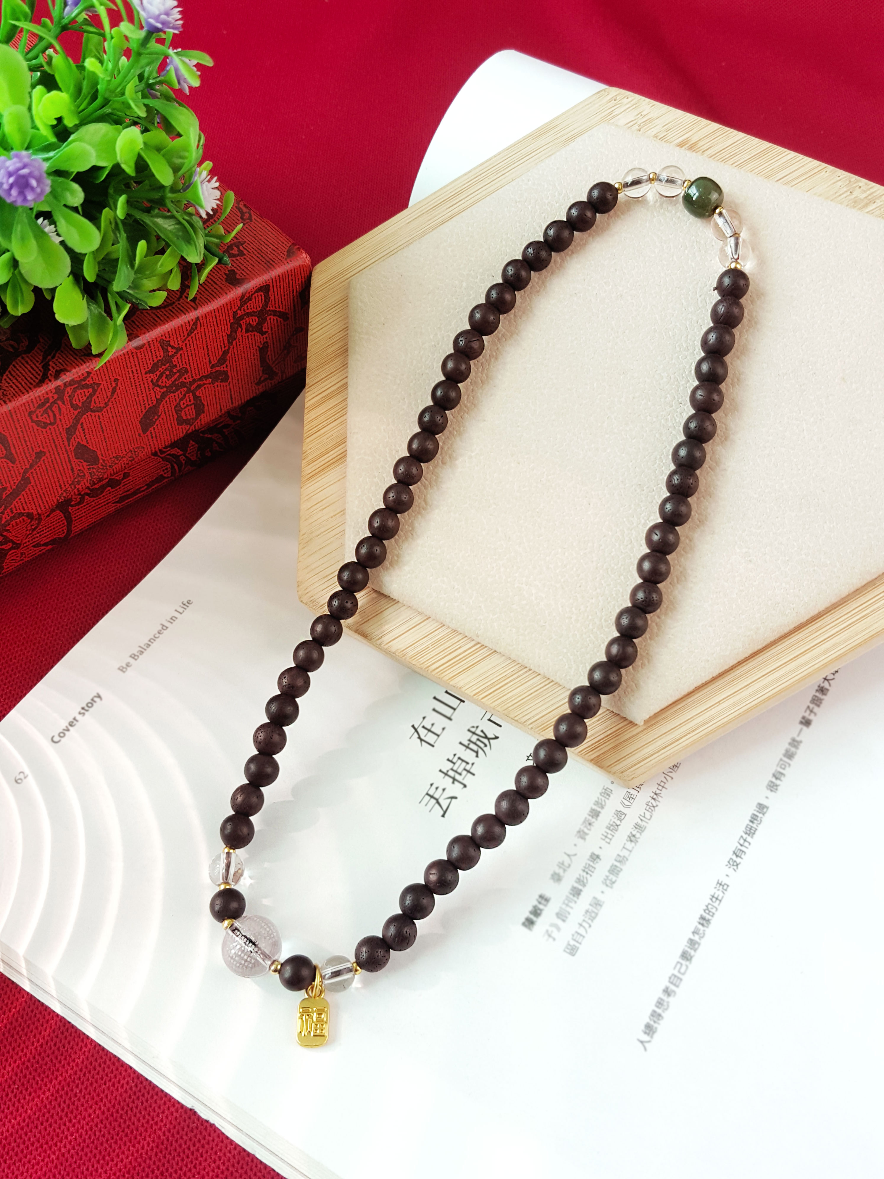 28 July - Lakawood with Clear Quartz Double Layer Design Bracelet