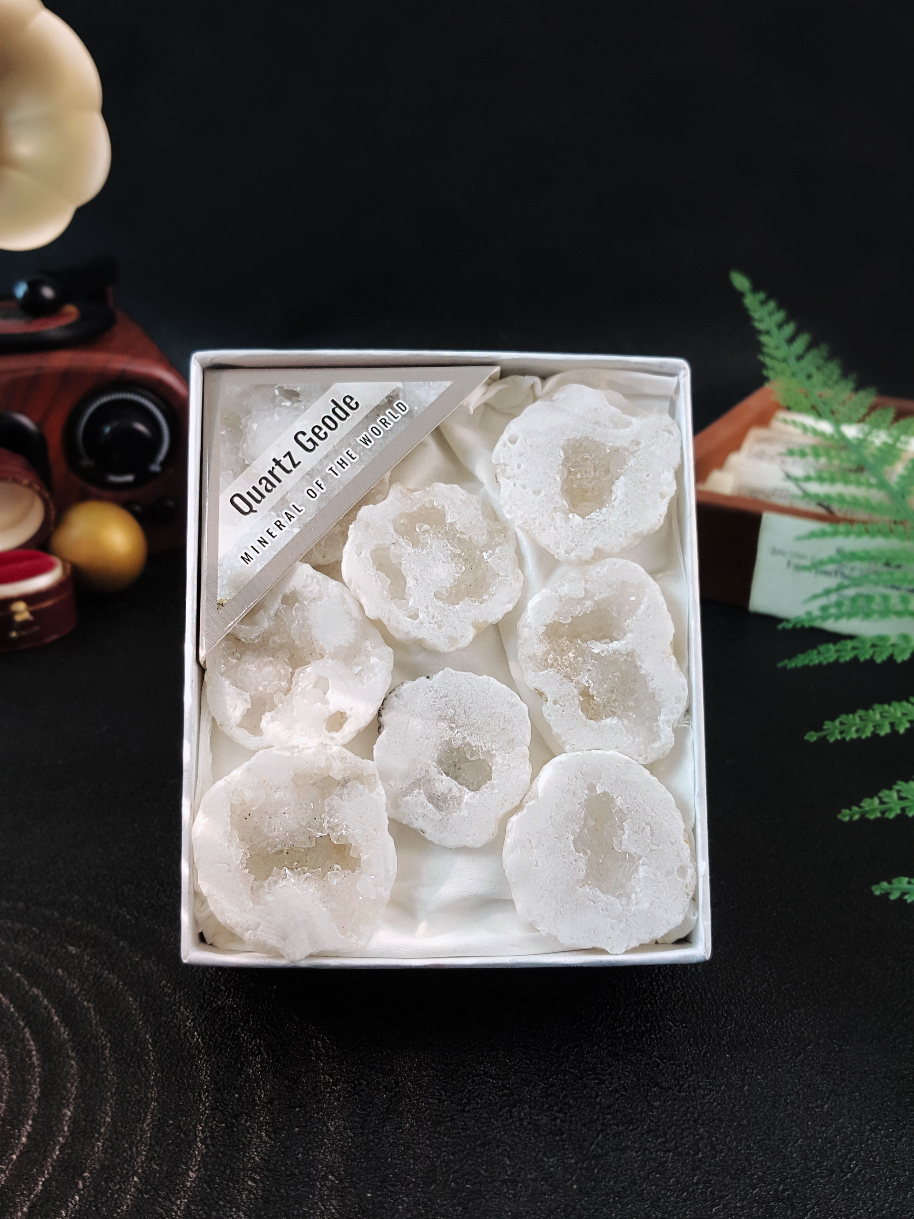 3 Sep - White Agate Raw Mineral Collection Box (S)