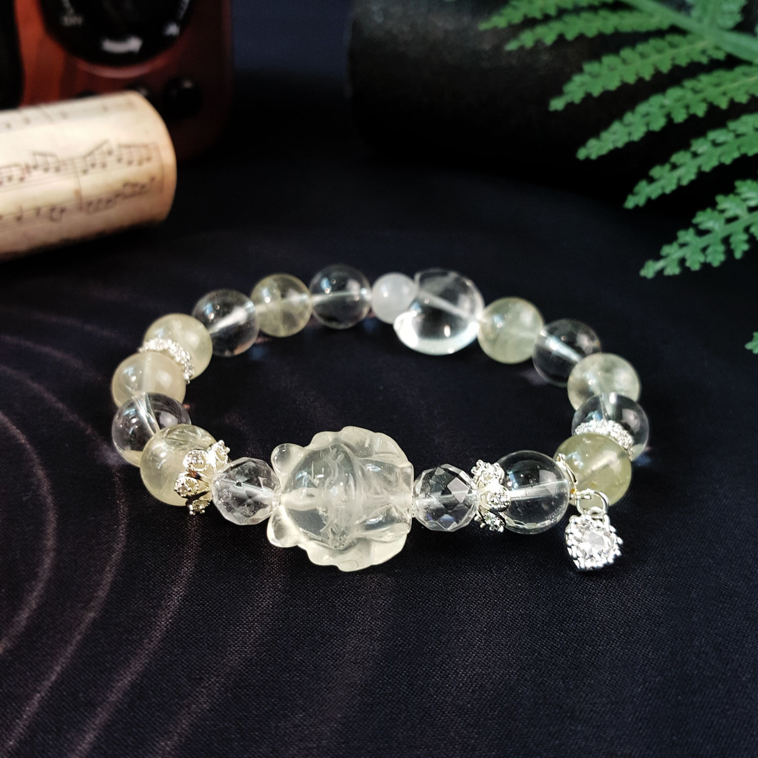 31July - Lemon Citrine with Nine Tail Fox Design Bracelet