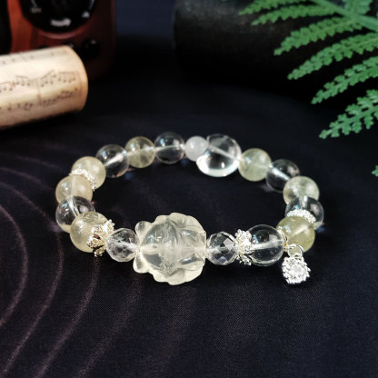 31July - Lemon Citrine with Nine Tail Fox Design Bracelet
