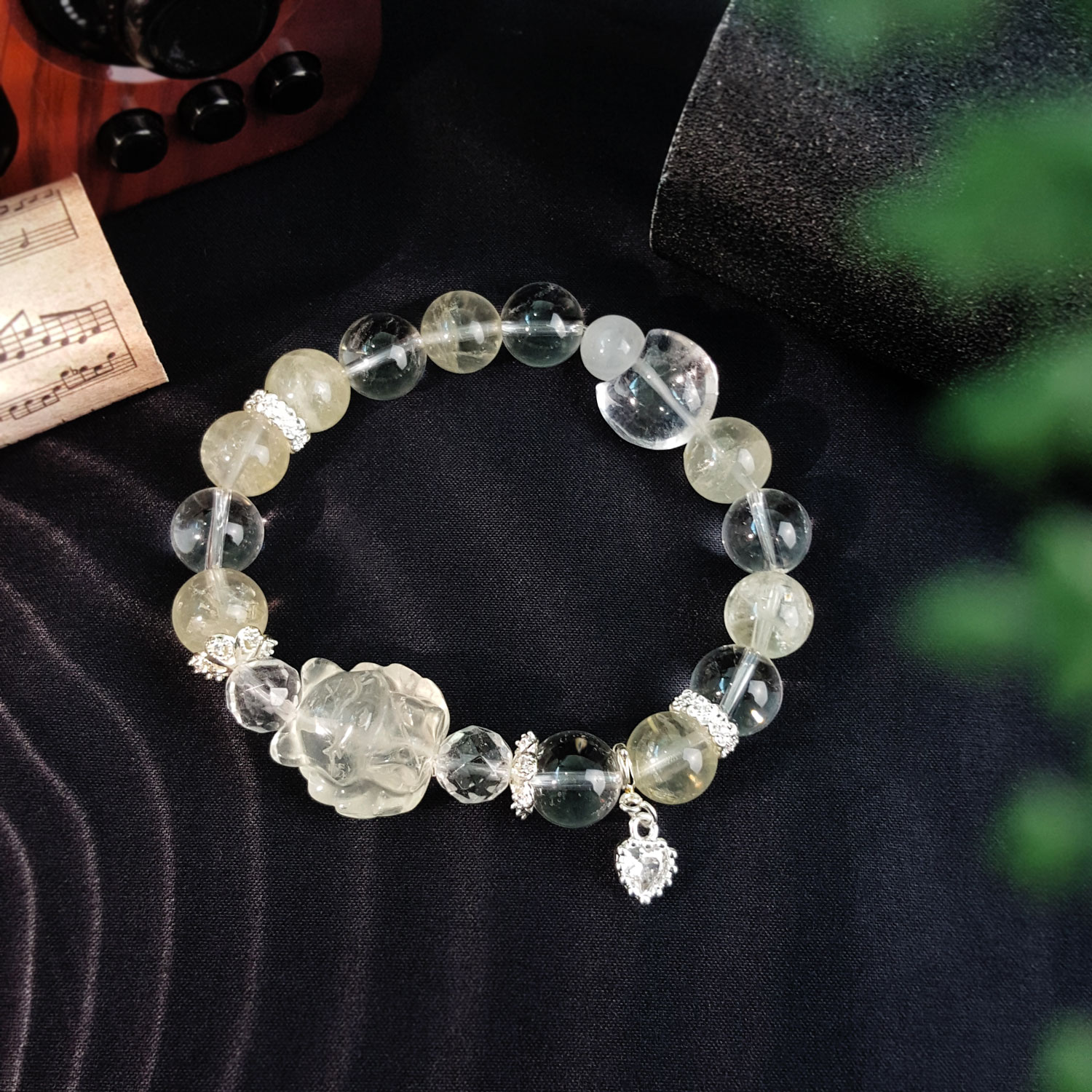 31July - Lemon Citrine with Nine Tail Fox Design Bracelet