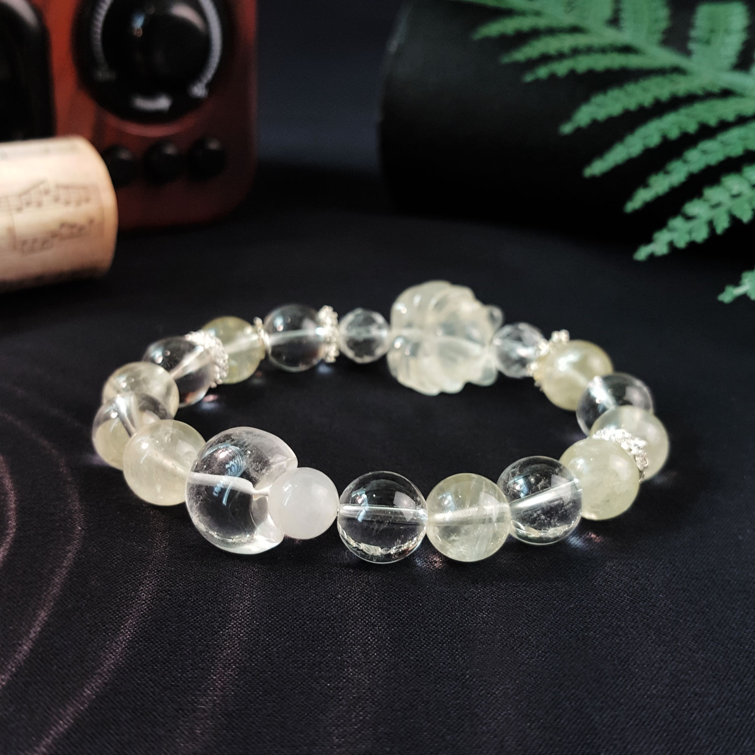 31July - Lemon Citrine with Nine Tail Fox Design Bracelet