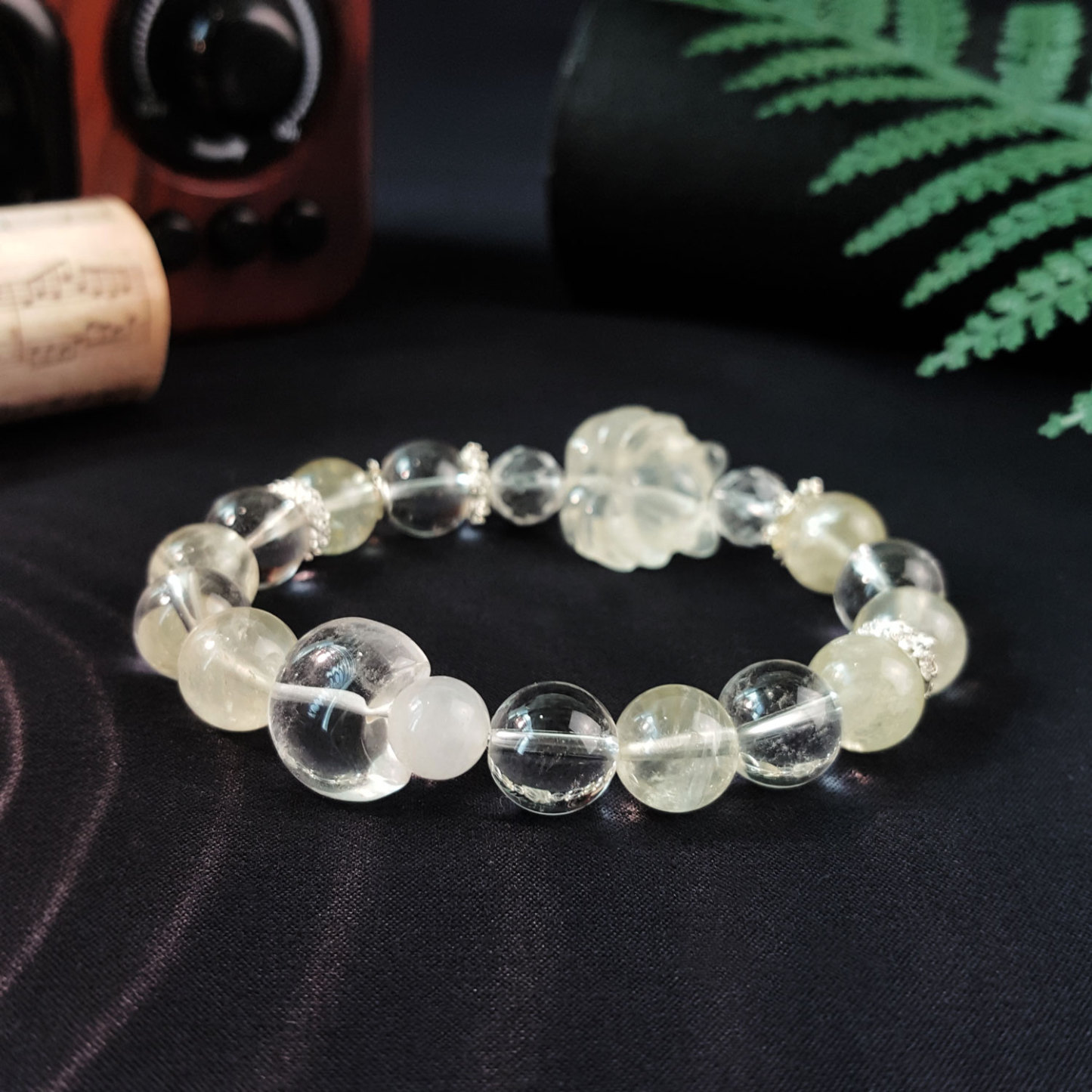 31July - Lemon Citrine with Nine Tail Fox Design Bracelet