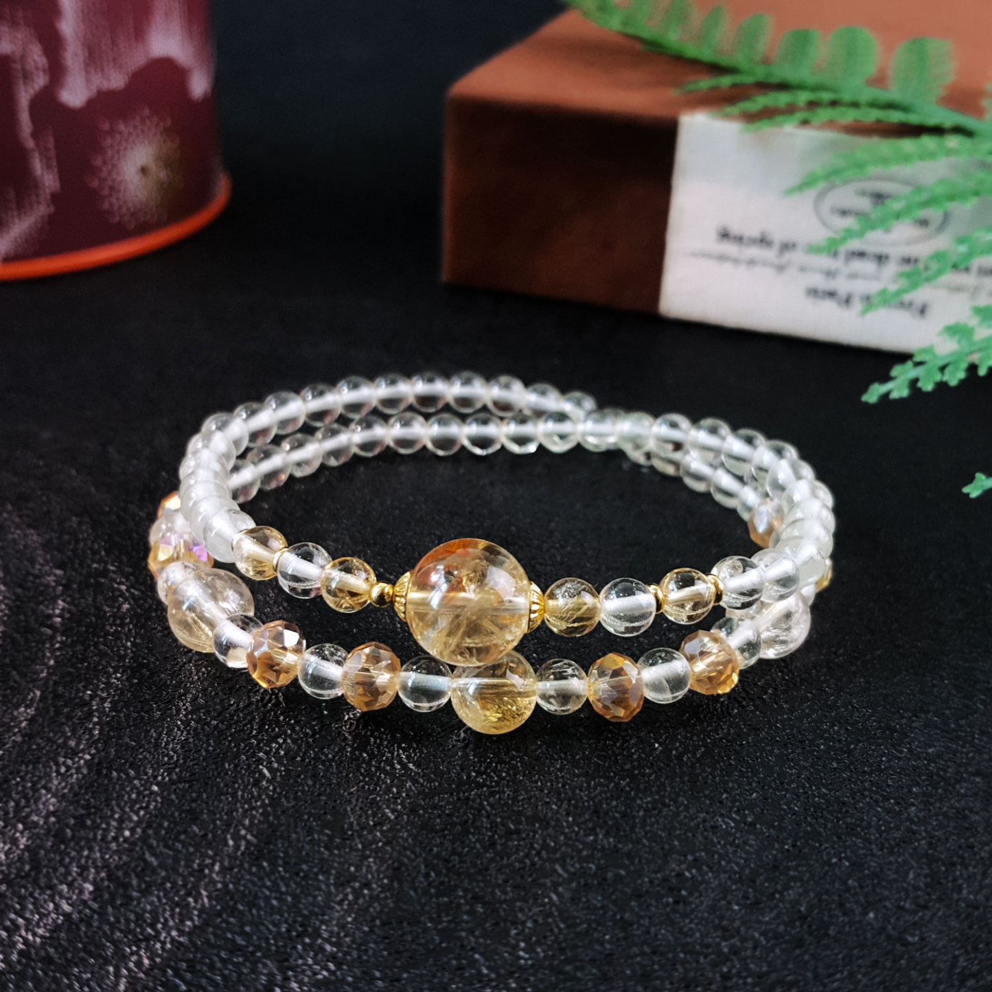 27 Aug - Citrine Double Layer Design Bracelet