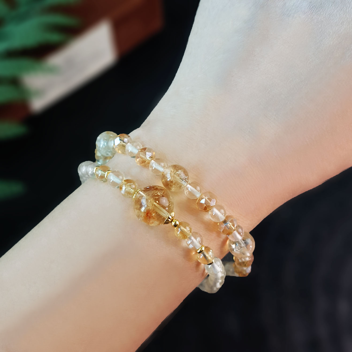 27 Aug - Citrine Double Layer Design Bracelet
