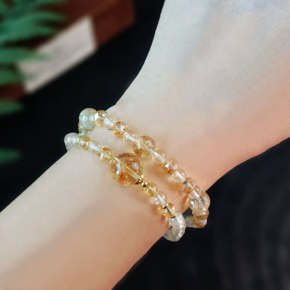 27 Aug - Citrine Double Layer Design Bracelet