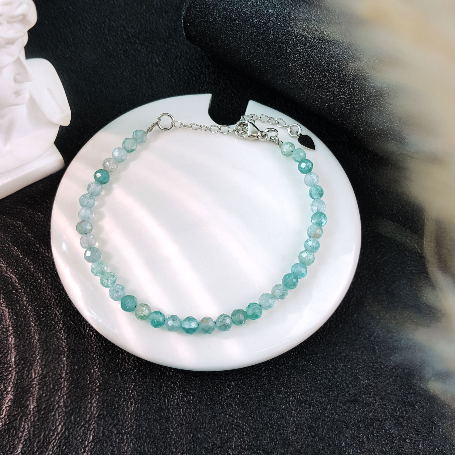 7 Aug - Blue Apatite Cutting With Hook Bracelet