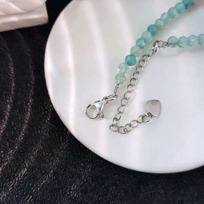 7 Aug - Blue Apatite Cutting With Hook Bracelet