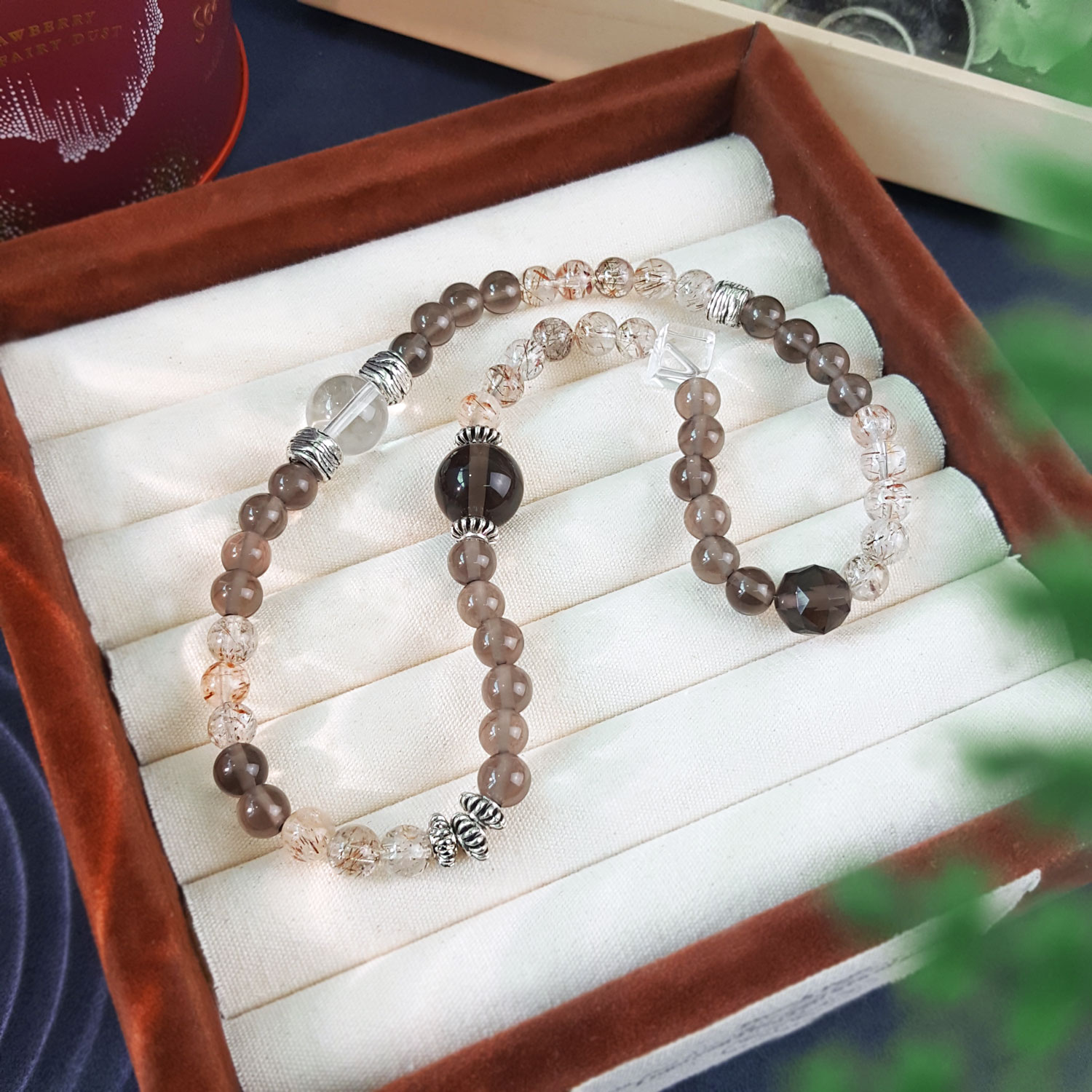 19 Aug - Iced Obsidian With Black Gold Super Seven Double Layer Bracelet