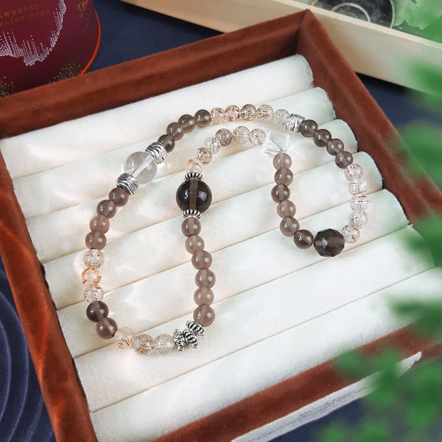 19 Aug - Iced Obsidian With Black Gold Super Seven Double Layer Bracelet
