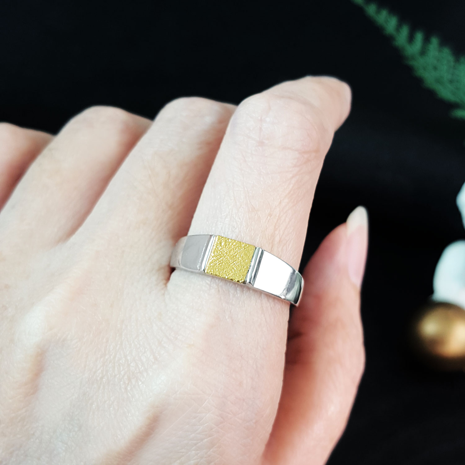 18 Aug - Gold Meteorite Adjustable Ring_Small Poster