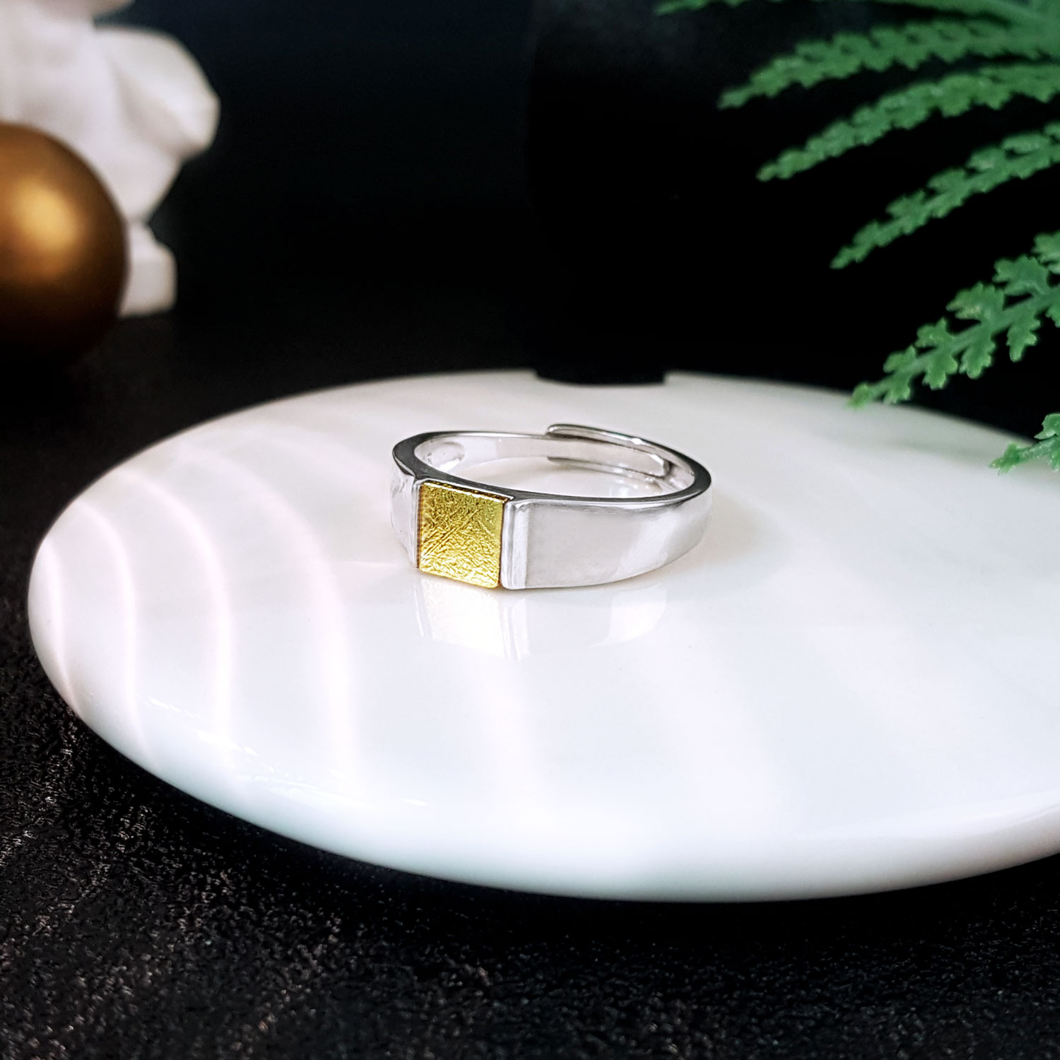 18 Aug - Gold Meteorite Adjustable Ring_Small Poster