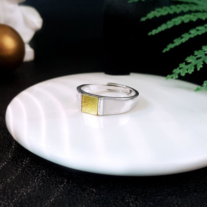 18 Aug - Gold Meteorite Adjustable Ring_Small Poster