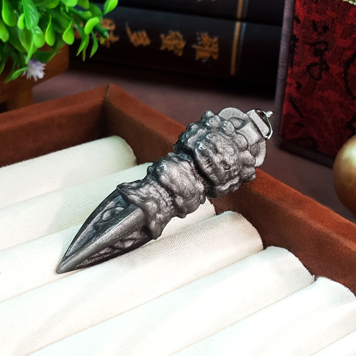 9 Sep - Silver Obsisian Vajra Pendant