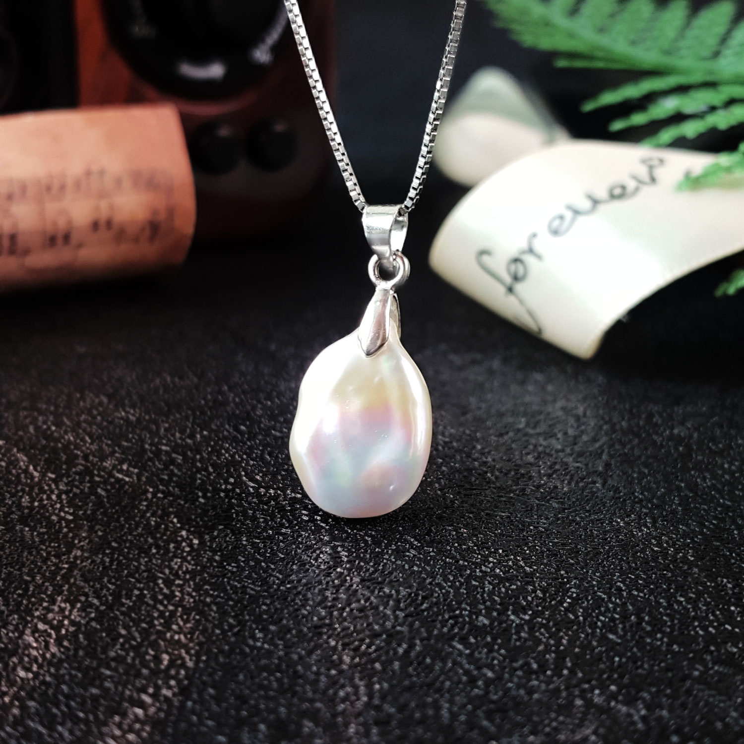 18 Sep - Natural Pearl Free Shape Pendant