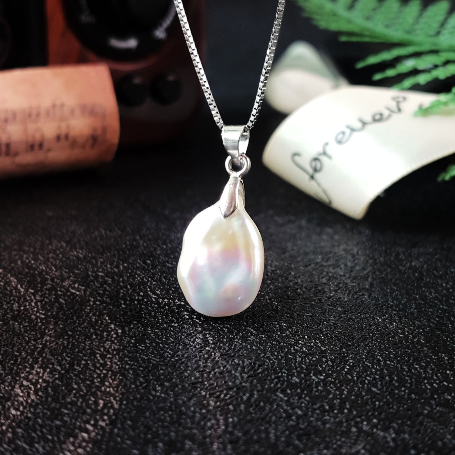 18 Sep - Natural Pearl Free Shape Pendant
