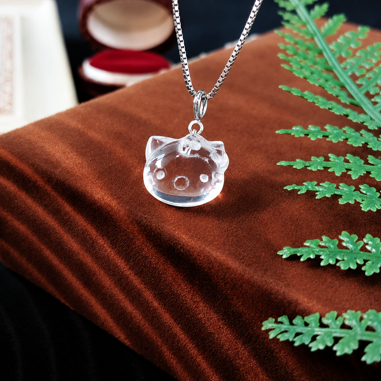 25 Sep - Clear Quartz Hello Kitty Head Charm