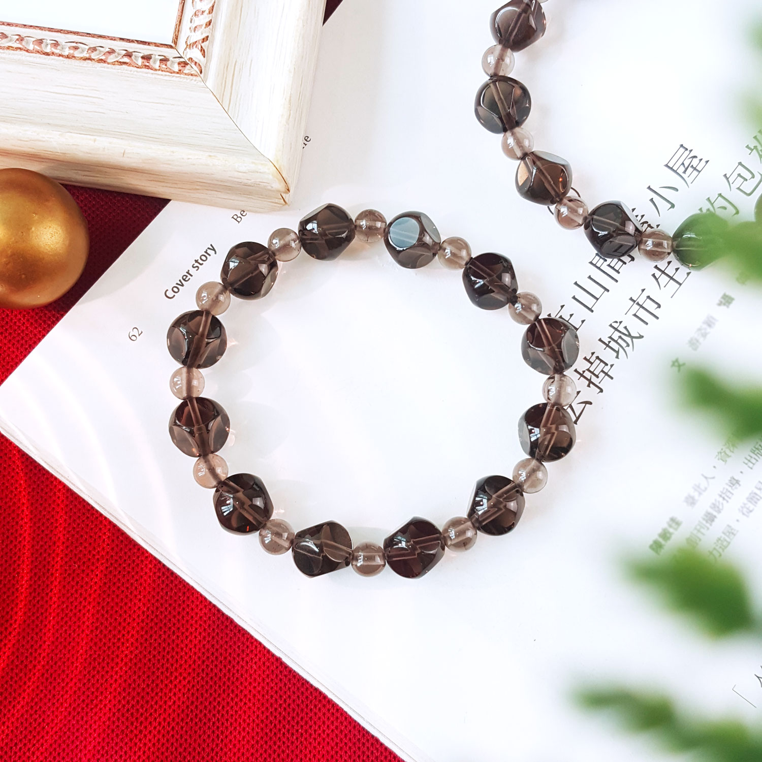 24 Sep - Smoky Quartz CUbe Bracelet