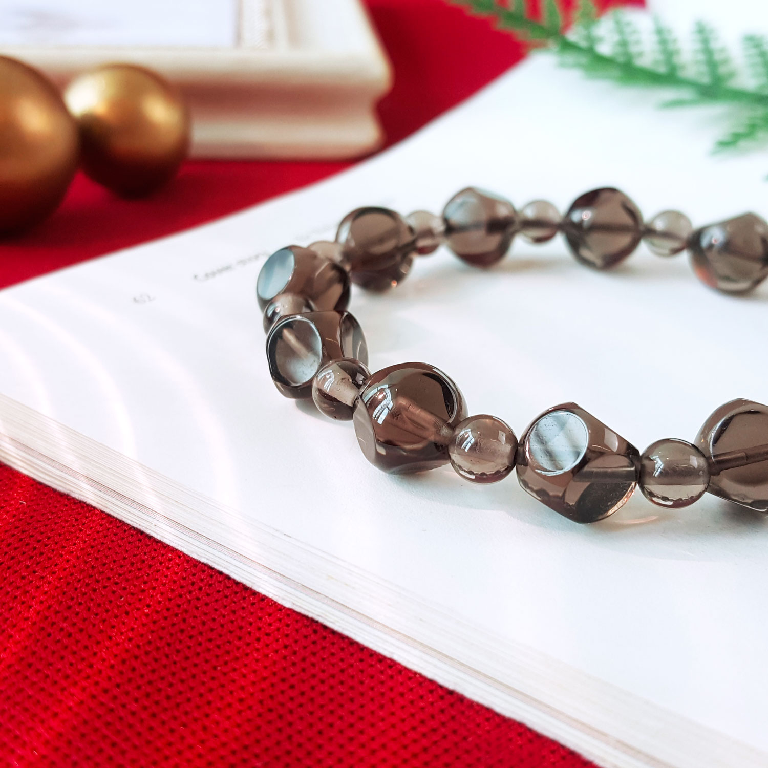 24 Sep - Smoky Quartz CUbe Bracelet