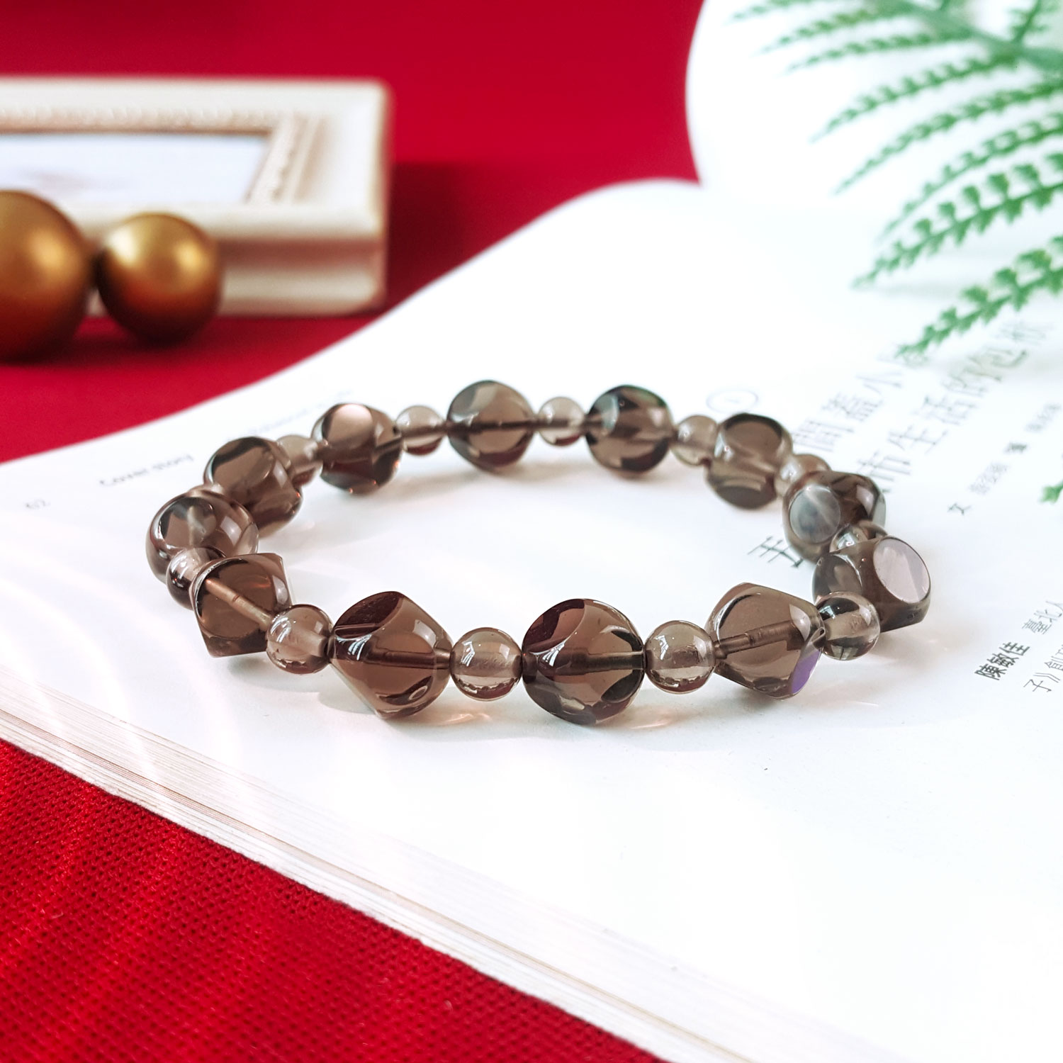24 Sep - Smoky Quartz CUbe Bracelet