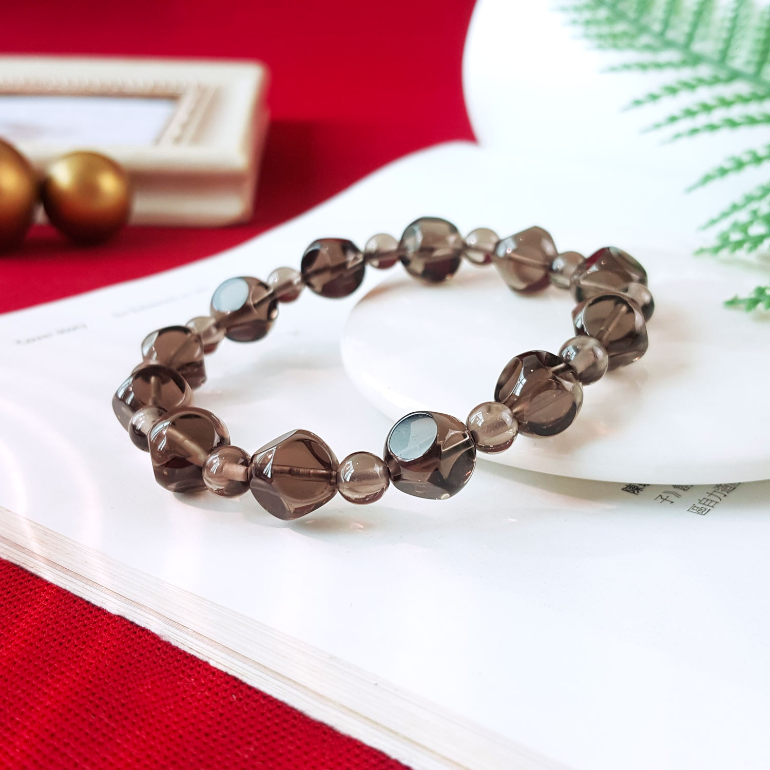 24 Sep - Smoky Quartz CUbe Bracelet