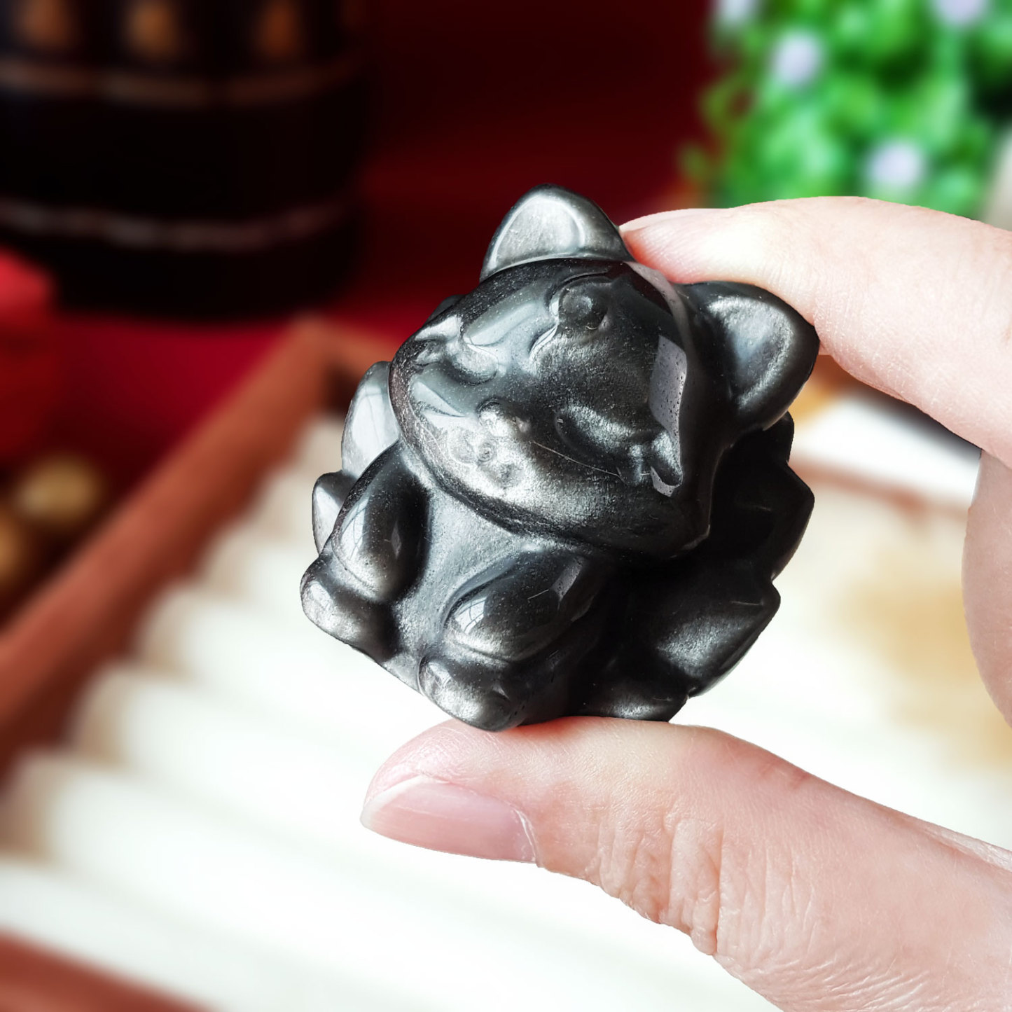 30 Sep - Silver Obsidian Ornament (s)