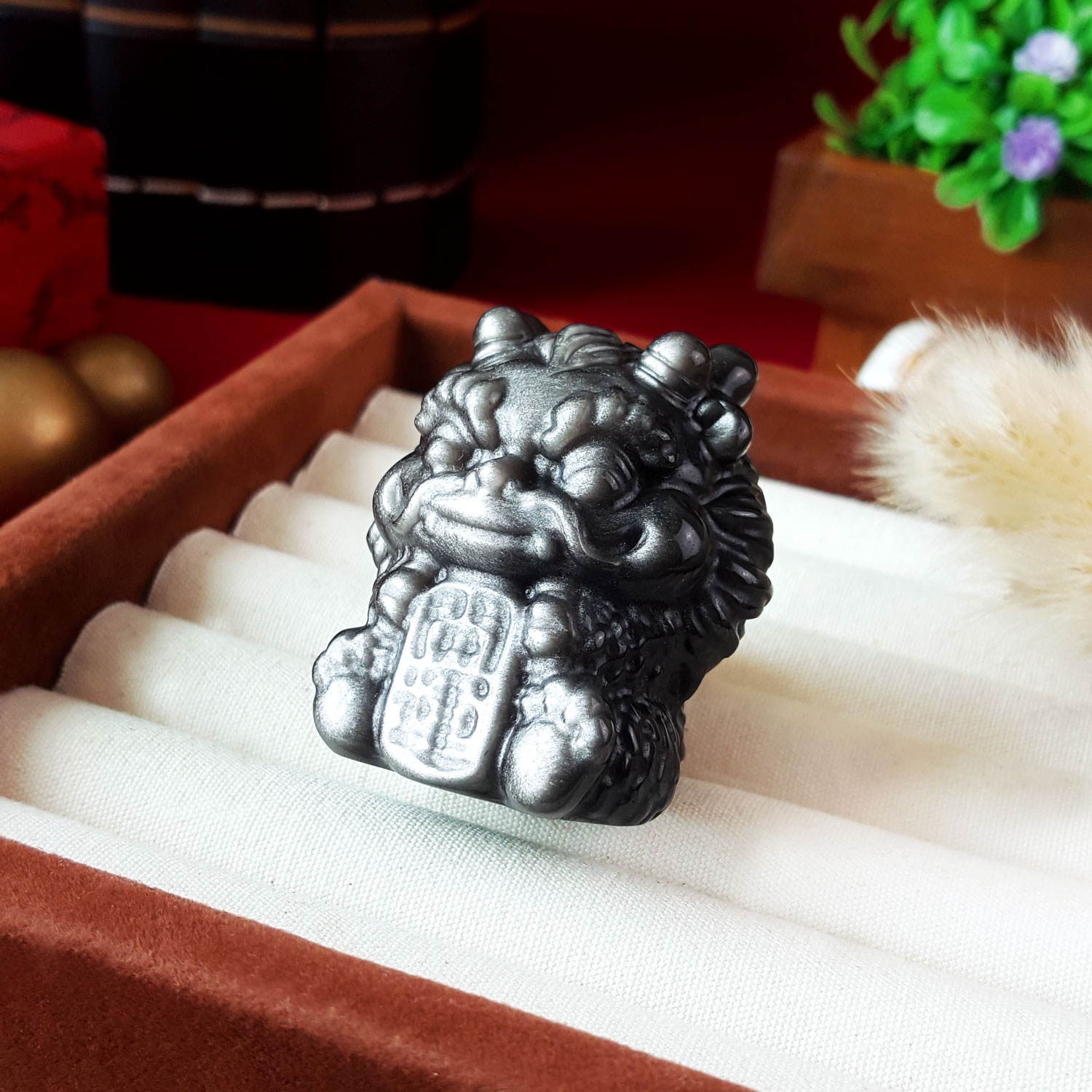 30 Sep - Silver Obsidian Ornament (s)