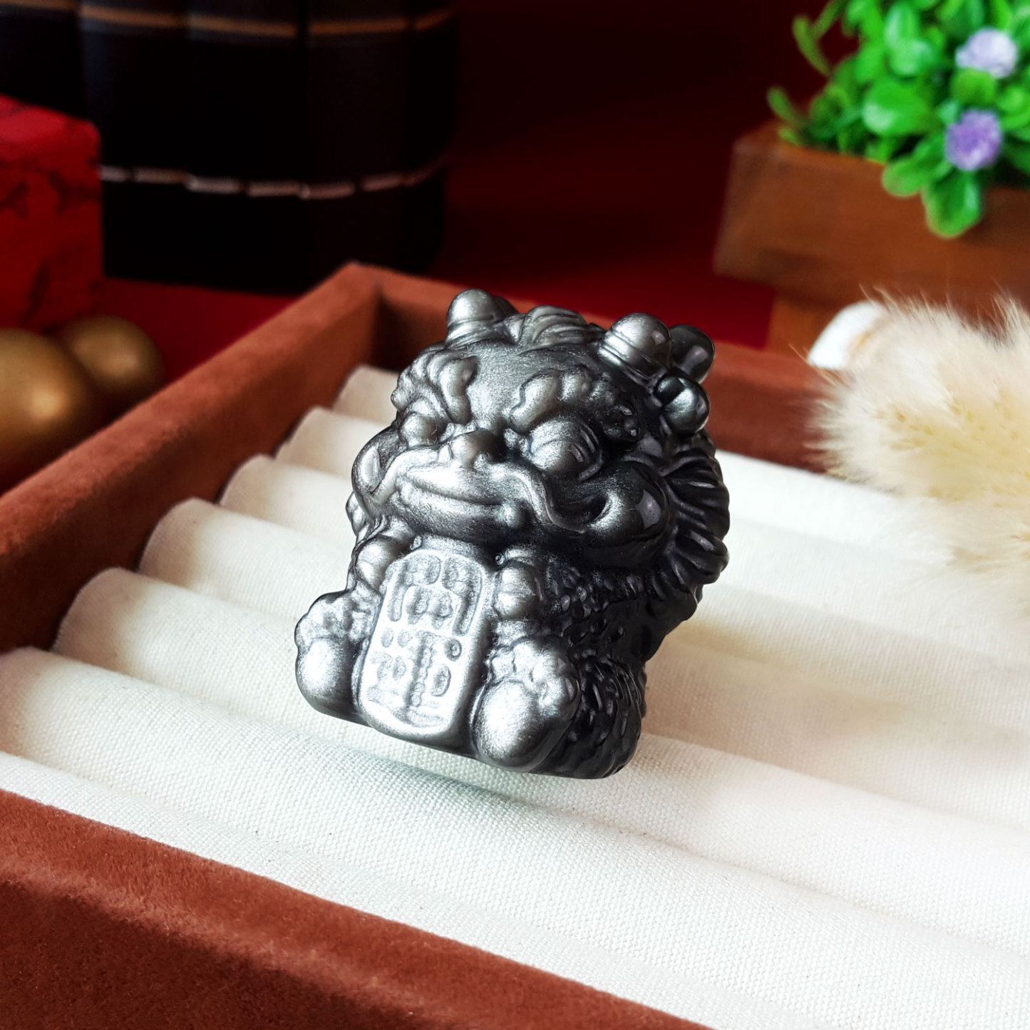 30 Sep - Silver Obsidian Ornament (s)