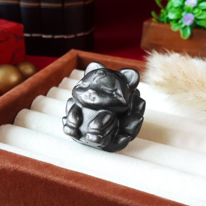 30 Sep - Silver Obsidian Ornament (s)