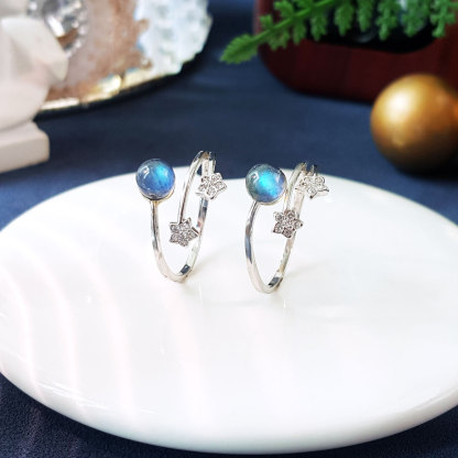 6 Oct - Labradorite Ring - Free Size