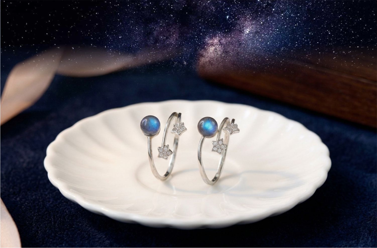 6 Oct - Labradorite Ring - Free Size