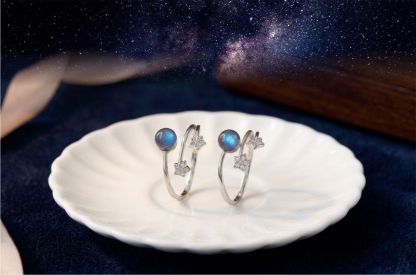 6 Oct - Labradorite Ring - Free Size