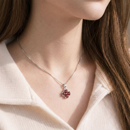 9 Oct - Crystal Love Clover Pendant