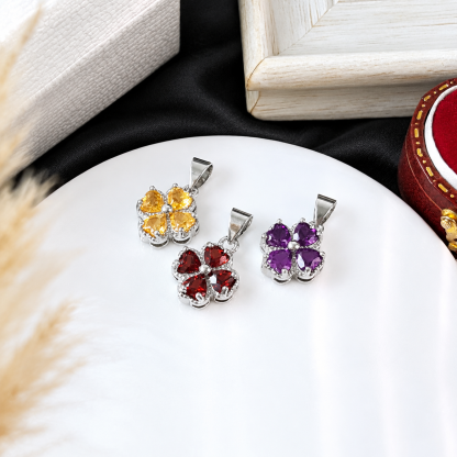 9 Oct - Crystal Love Clover Pendant