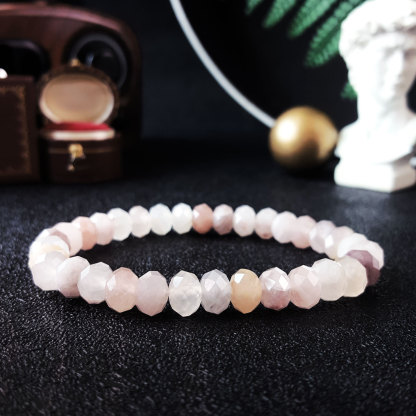 14 Oct - Violet Jadelite Stacked Bead Cutting Bracelet
