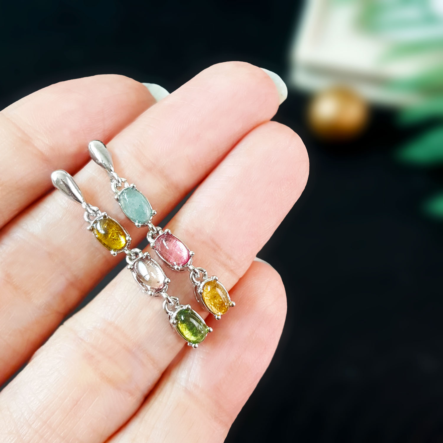 19 Oct - Colour Tourmaline Design Earring