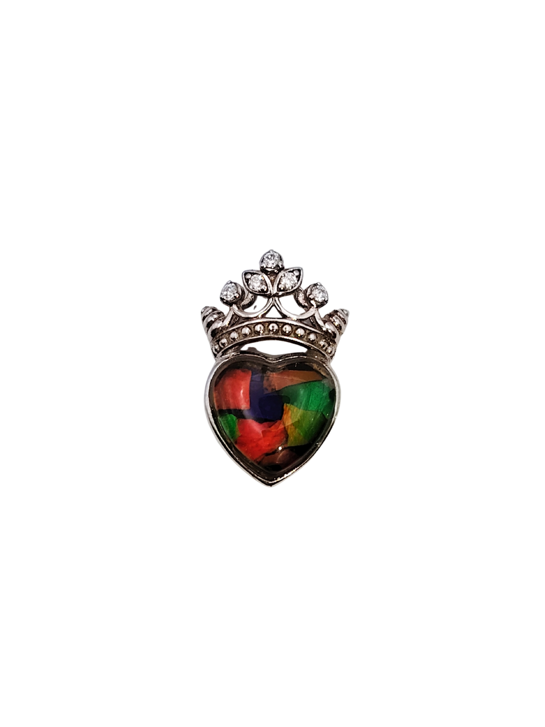 Canada Ammolite Crown Stitching Pendant 