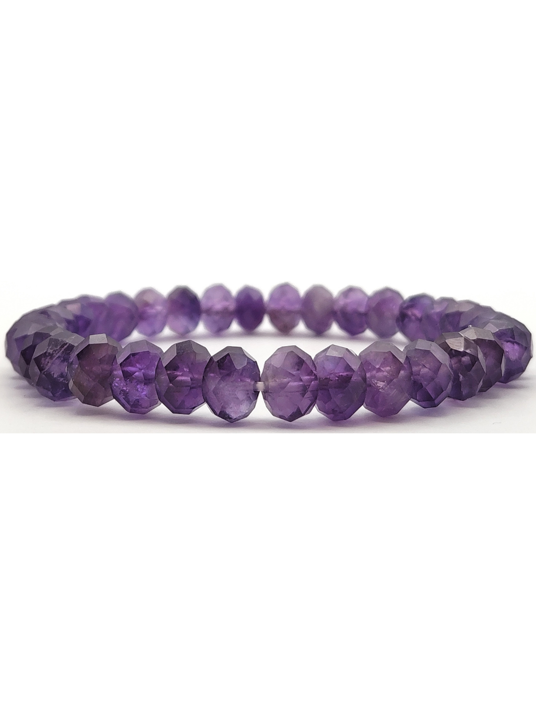 Amethyst Stacked Cutting Bracelet